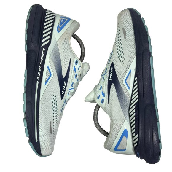 Brooks Womens Adrenaline GTS 23 Blue Mint Green Running Shoes Sneakers 10 D WIDE - Picture 4 of 9
